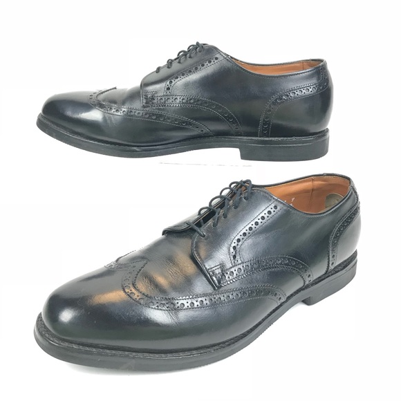 Allen Edmonds Wing Tip Oxford Shoes 12 E Black - Picture 2 of 7